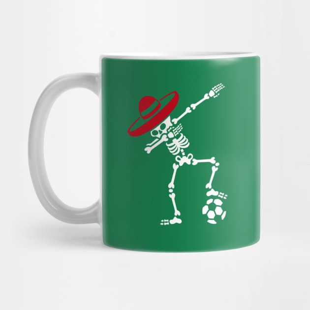 Mexico dab dabbing skeleton soccer football by LaundryFactory